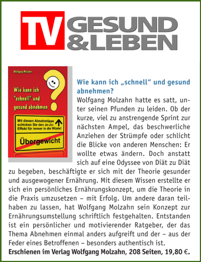 Buchbesprechung in TV Gesund & Leben